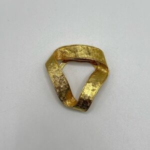Vintage Lieba Gold-Tone Triangle Dress Clip / Scarf Clip USA